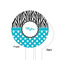Dots & Zebra White Plastic 6" Food Pick - Round - Single Sided - Front & Back