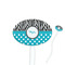 Dots & Zebra White Plastic 7" Stir Stick - Oval - Closeup