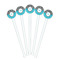 Dots & Zebra White Plastic 7" Stir Stick - Round - Fan View