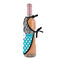 Dots & Zebra Wine Bottle Apron - DETAIL WITH CLIP ON NECK