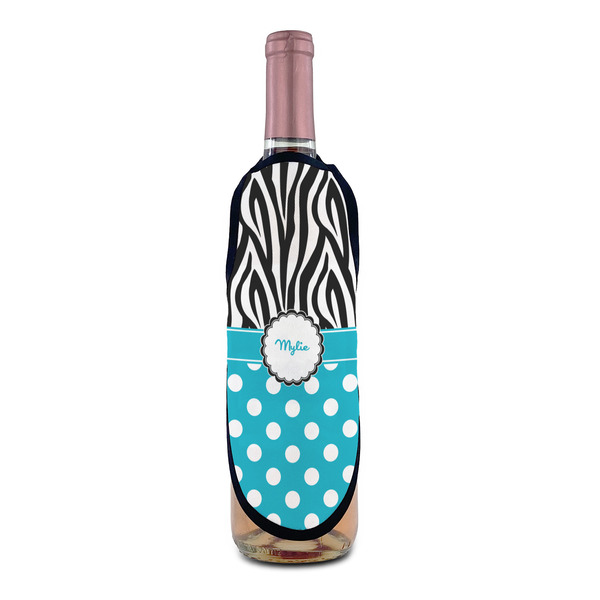 Dots & Zebra Wine Bottle Apron - IN CONTEXT