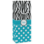 Dots & Zebra Wine Gift Bags - Matte (Personalized)