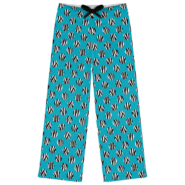 Custom Dots & Zebra Womens Pajama Pants - S