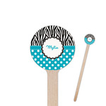 Dots & Zebra Round Wooden Stir Sticks (Personalized)