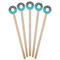Dots & Zebra Wooden 7.5" Stir Stick - Round - Fan View