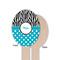 Dots & Zebra Wooden Food Pick - Oval - Single Sided - Front & Back