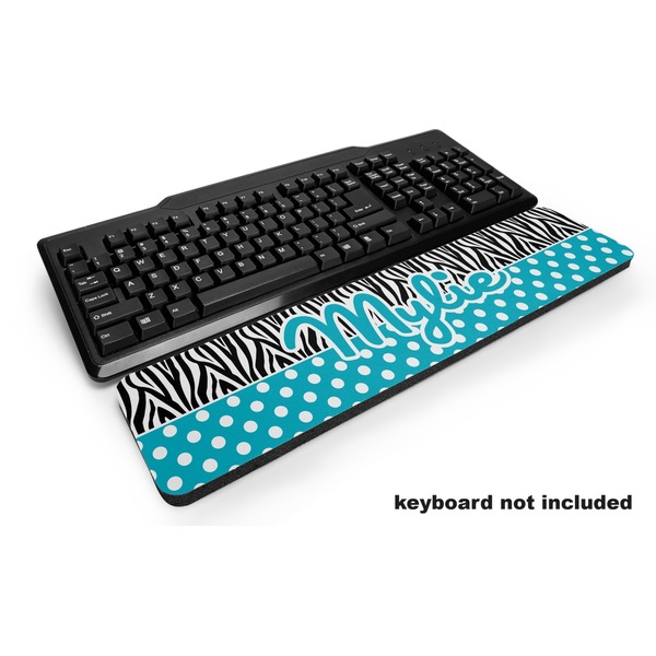 Custom Dots & Zebra Keyboard Wrist Rest (Personalized)