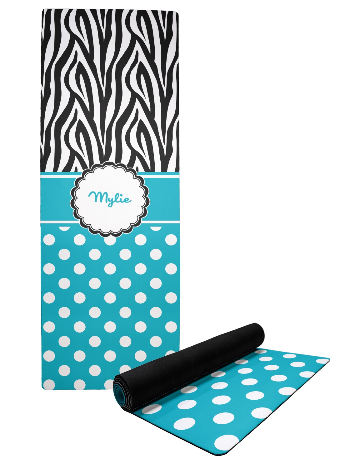 Custom Dots & Zebra Yoga Mat (Personalized) YouCustomizeIt