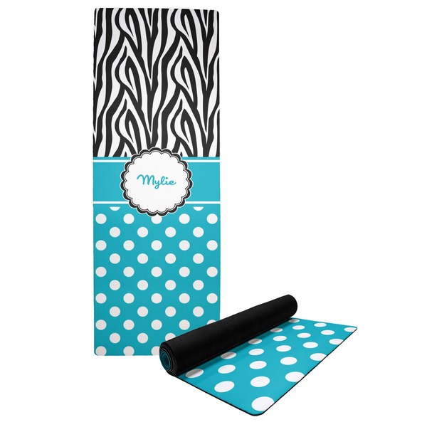 Custom Dots & Zebra Yoga Mat (Personalized)