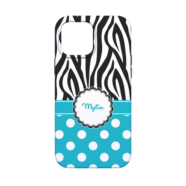 Dots & Zebra iPhone 13 Mini Tough Case - Back