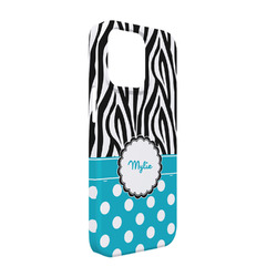 Dots & Zebra iPhone Case - Plastic - iPhone 13 Pro (Personalized)