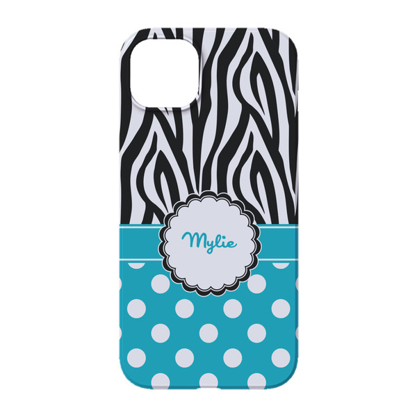 Dots & Zebra iPhone 14 Case - Back
