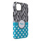 Dots & Zebra iPhone 14 Plus Tough Case - Angle