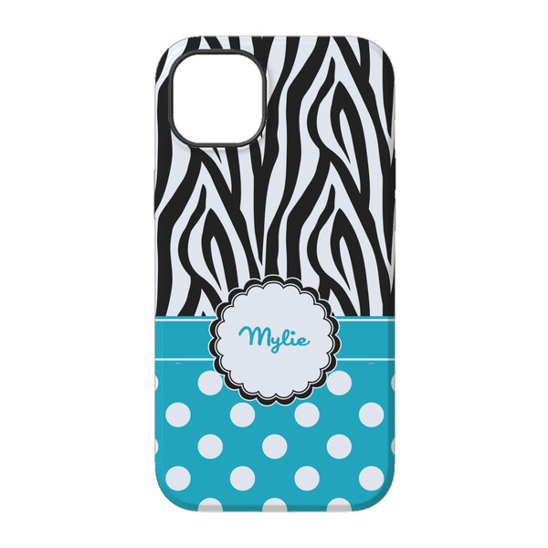 Dots & Zebra iPhone 14 Pro Tough Case - Back
