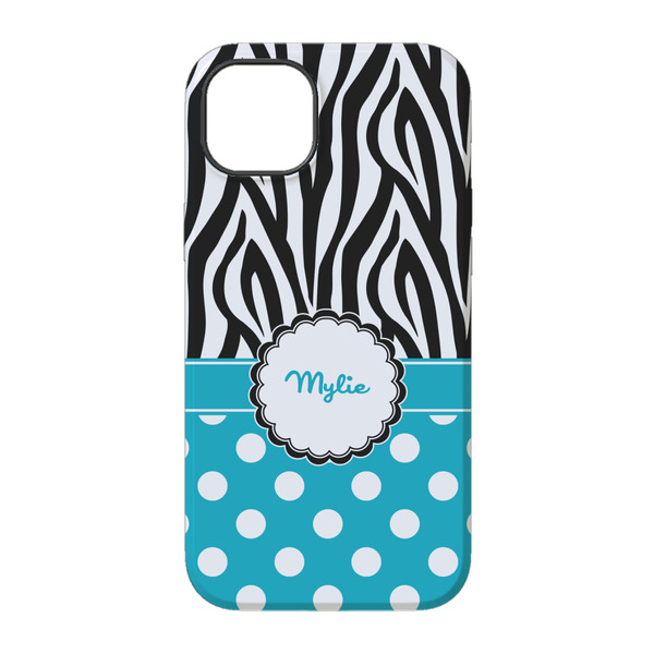 Dots & Zebra iPhone 14 Tough Case - Back
