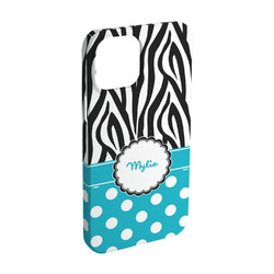 Dots & Zebra iPhone Case - Plastic - iPhone 15 (Personalized)