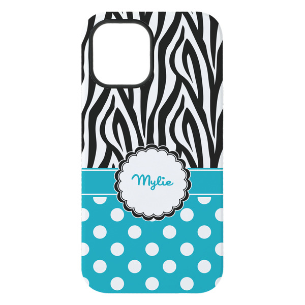 Dots & Zebra iPhone 15 Plus Tough Case - Back