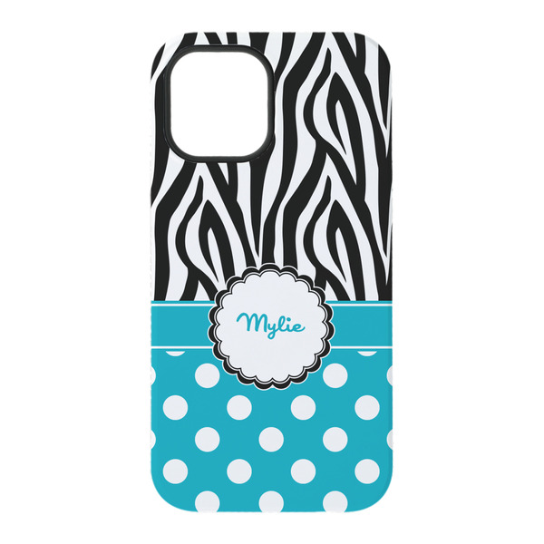 Dots & Zebra iPhone 15 Tough Case - Back