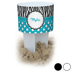 Dots & Zebra Beach Spiker Drink Holder (Personalized)