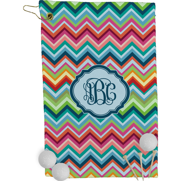 Retro Chevron Golf Towel (Monogram)