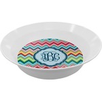 Retro Chevron Monogram Melamine Bowl