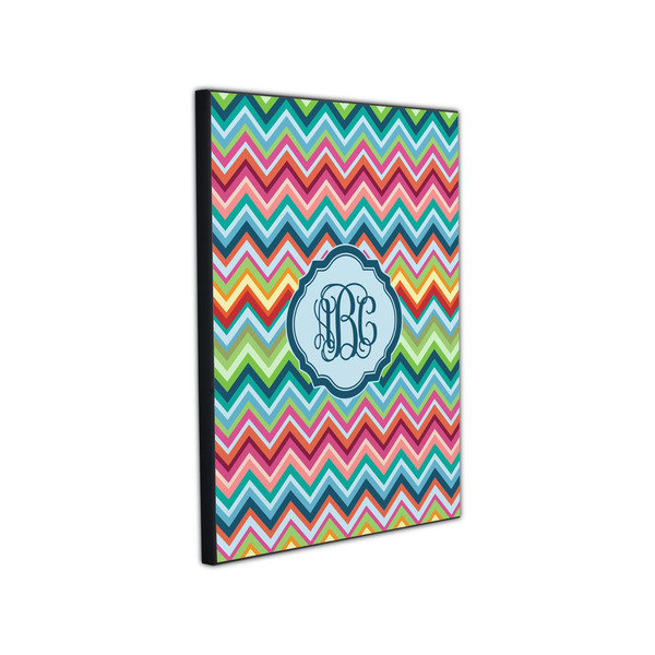 Retro Chevron Monogram 11x14 Wood Print - Angle View