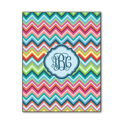 Retro Chevron Monogram Wood Print - 11x14