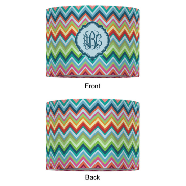 Retro Chevron Monogram 12" Drum Lampshade - APPROVAL (Fabric)