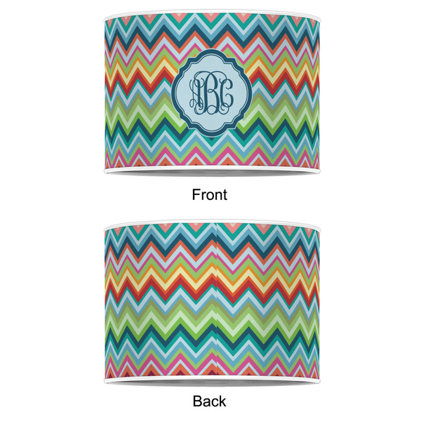 Retro Chevron Monogram 12" Drum Lampshade - APPROVAL (Poly Film)