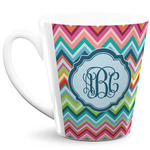 Retro Chevron Monogram 12 Oz Latte Mug