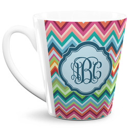 Retro Chevron Monogram 12 Oz Latte Mug