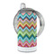 Retro Chevron Monogram 12 oz Stainless Steel Sippy Cups - FULL (back angle)