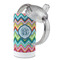 Retro Chevron Monogram 12 oz Stainless Steel Sippy Cups - Top Off