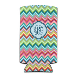 Retro Chevron Monogram Can Cooler (tall 12 oz)