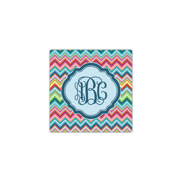 Retro Chevron Monogram 12x12 - Canvas Print - Front View