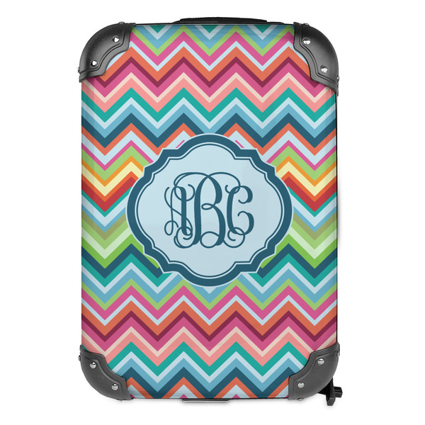 Retro Chevron Monogram 13" Hard Shell Backpacks - FRONT