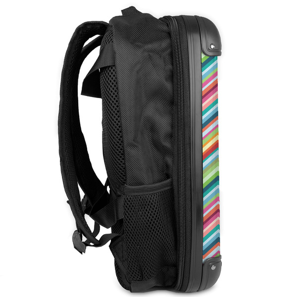 Retro Chevron Monogram 13" Hard Shell Backpacks - Side View