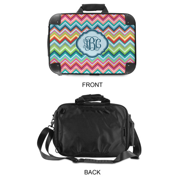 Retro Chevron Monogram 15" Hard Shell Briefcase - APPROVAL