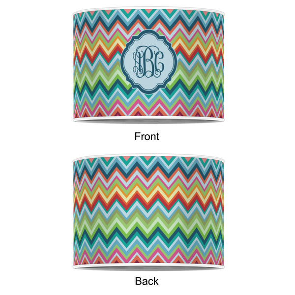 Retro Chevron Monogram 16" Drum Lampshade - APPROVAL (Poly Film)
