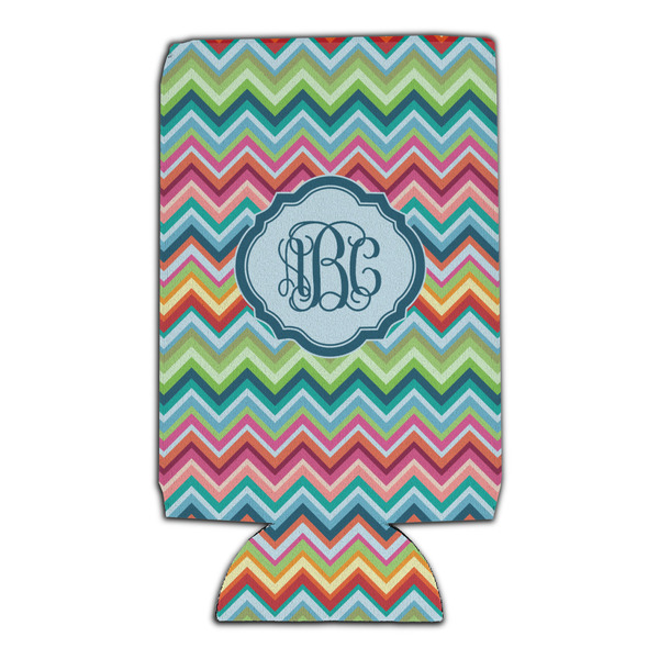 Retro Chevron Monogram 16oz Can Sleeve - Set of 4 - FRONT
