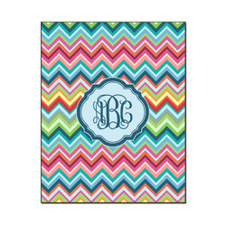 Retro Chevron Monogram Wood Print - 16x20