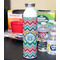 Retro Chevron Monogram 20oz Water Bottles - Full Print - In Context