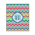 Retro Chevron Monogram Wood Print - 20x24