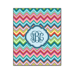Retro Chevron Monogram Wood Print - 20x24