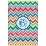 Retro Chevron Monogram Wood Print - 20x30
