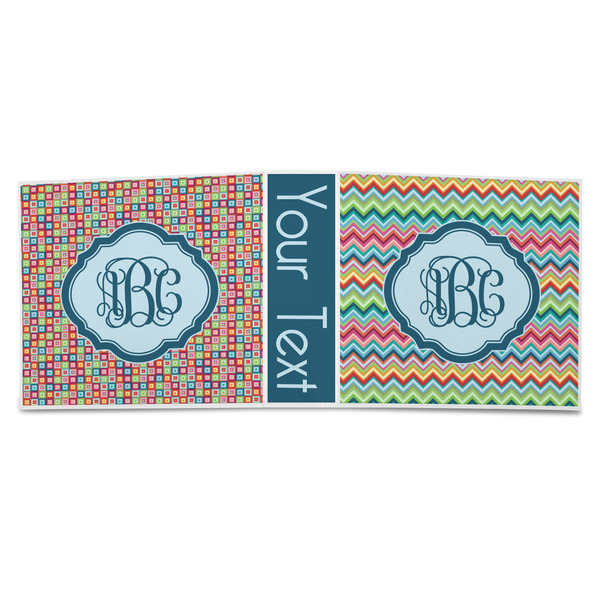 Retro Chevron Monogram 3-Ring Binder Approval- 3in