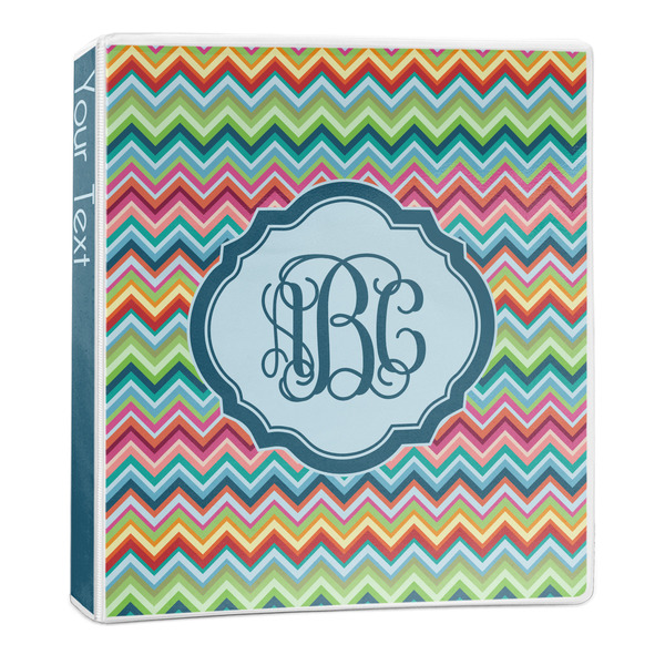 Retro Chevron Monogram 3-Ring Binder Main- 1in