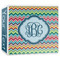 Retro Chevron Monogram 3-Ring Binder - 3 inch (Personalized)