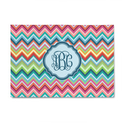 Retro Chevron Monogram 4' x 6' Indoor Area Rug
