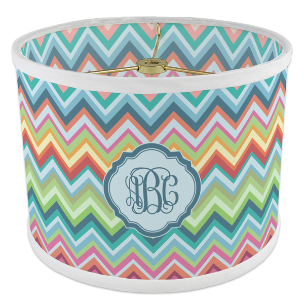 Retro Chevron Monogram 8" Drum Lampshade - ANGLE Poly-Film